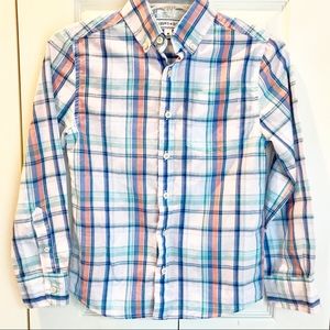 Crown & Ivy Boys Medium plaid LS shirt